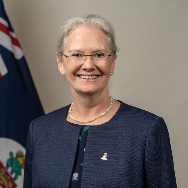 Governor Jane Owen praised Hampson's leadership (Photo: Cayman Islands Government)