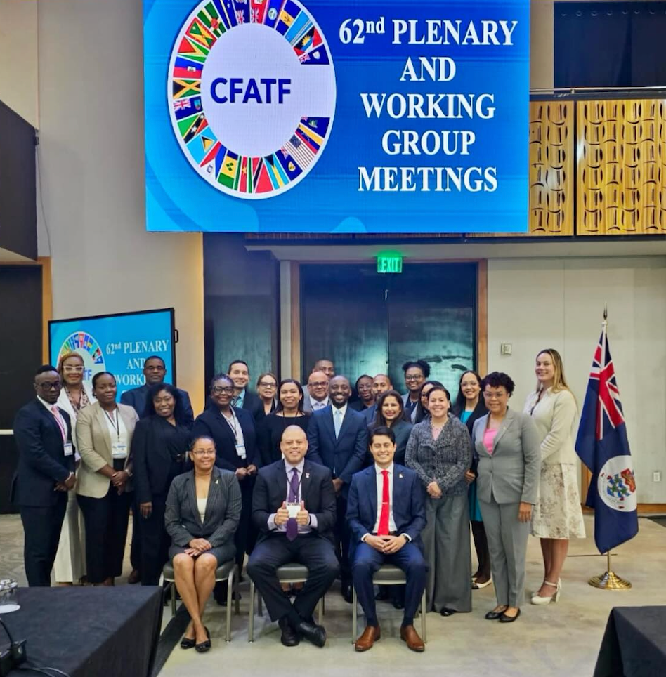 Premier André Ebanks with other plenary representatives (Photos: Cayman Islands Government)