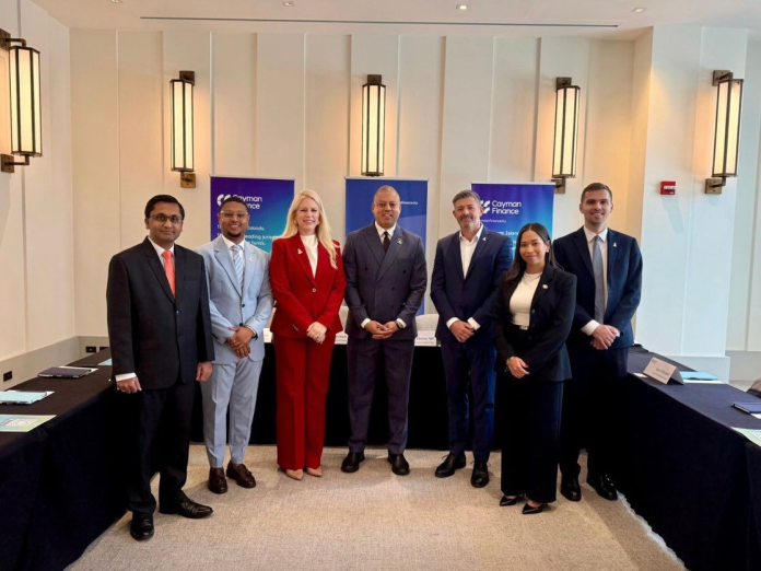 Premier Andre Ebanks joined Cayman Finance in New York as part of his most recent international engagement (Photo: Cayman Islands Government)