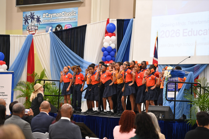 Students from Theoline McCoy Primary School perform at the 2026 Education Professionals’ Welcome Event (Photo: Ministry of Education and Training)