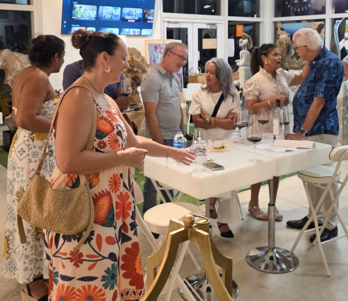 The ‘Wine Tasting of Europe’s Big Three’ was held at Ngara Galleries (Photo: Rotary Club of Grand Cayman)