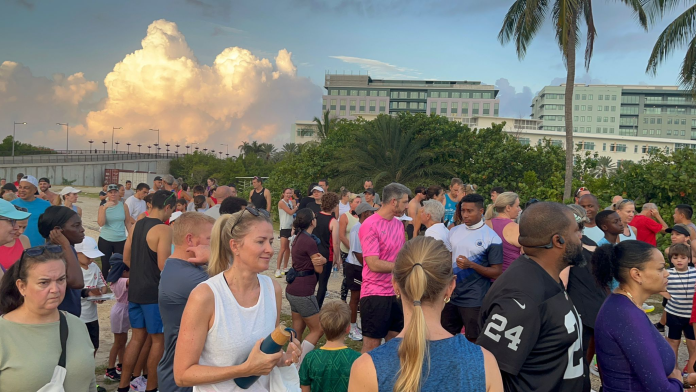 Participants getting ready for the first parkrun at Festival Green, Camana Bay (Photo: Cayman Islands Government)