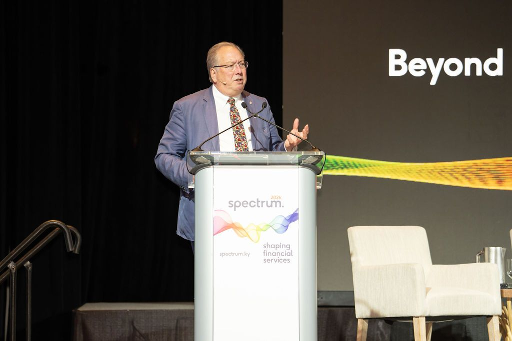 Keynote speaker Professor Michael Mainelli, chair of the Z/Yen Group (Photo: Spectrum)